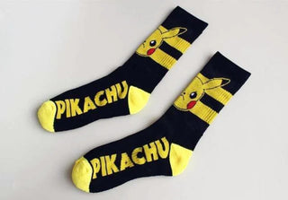 Chaussette Noir Pokemon Pikachu