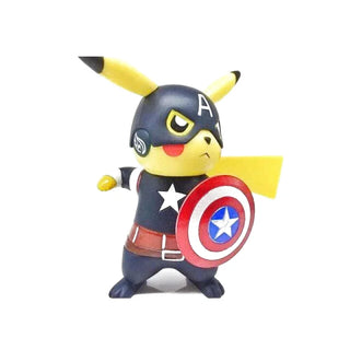 Figurine Pokémon Pikachu Cosplay Captain America Des Avengers