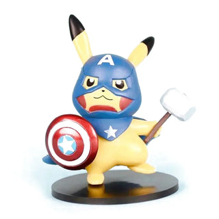 Figurine Pokémon Pikachu Cosplay Captain America