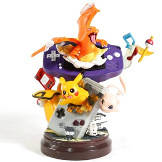 Figurine Pokémon Pikachu Mew et dracaufeu sortent de la game boy