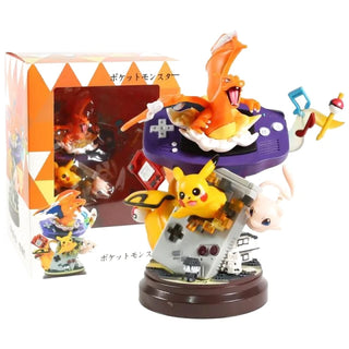 Figurine Pokémon Pikachu Mew et dracaufeu sortent de la game boy