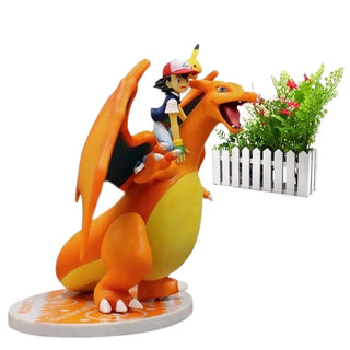 Figurine Pokémon Sacha Dracaufeu et Pikachu