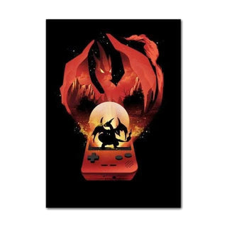 Poster Pokemon Dracaufeu Surgit de la Game Boy 60cmx85cm