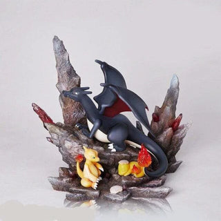 Statue Collector Pokémon Dracaufeu Reptincel et Salamèche Shiny
